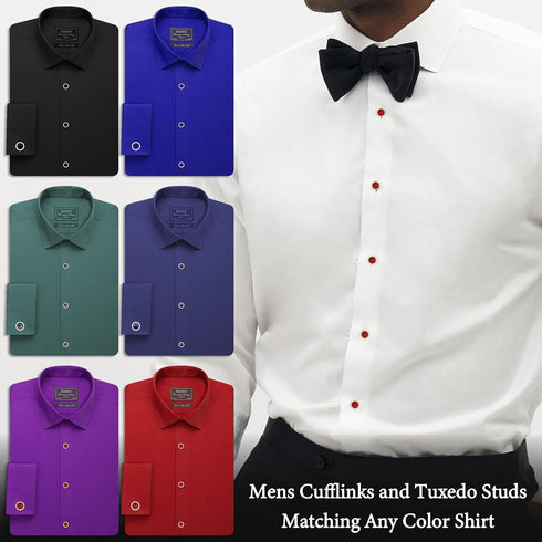 HAWSON Birthstone Tuxedo Studs and Cufflinks Set for Men's Suit Tuxedo Formal Dress Shirt Wedding Business Party Accessories...