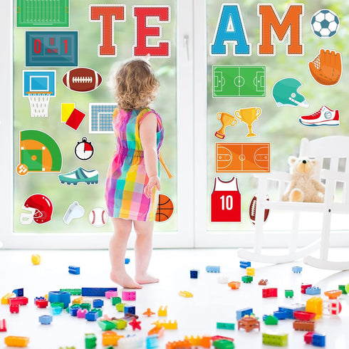 Sports Cutouts Sport Balls Paper Classroom Bulletin Board Decorations Sports Themed Birthday Party Supplies for Toddler Kids Students Classroom...
