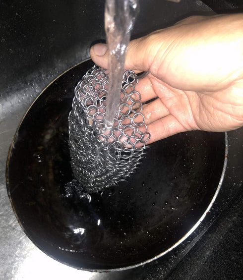 Cast Iron Cleaner, Premium 316 Stainless Steel Cast Iron Skillet Chainmail Scrubber for Cast Iron Pan Pre-Seasoned Pan Dutch Ovens Waffle Iron Pan...