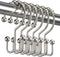 Titanker Shower Curtain Hooks Rings, Rust-Resistant Metal Double Glide Shower Hooks for Bathroom Shower Rods Curtains, Set of 12 Hooks - Matte Nic...