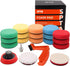 SPTA Drill Polishing Pads Kit, 20pcs 3inch (80mm) Car Foam Polishing Buffing Pads, Wool Pads, Multifunctional Cleaning Brush, Backing Plate for Ca...