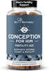 Conception For Him – Fertility Supplements for Men, Male Fertility Booster & Prenatal – Optimal Sperm Count, Motility Strength – Ashwagandha, Fola...