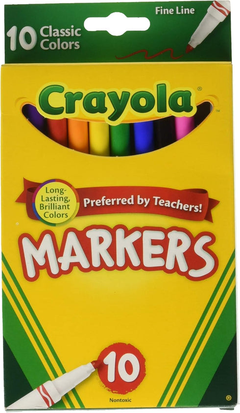 Crayola Markers, Fine Line, Classic Colors, 10 ct. (3 Pack)...