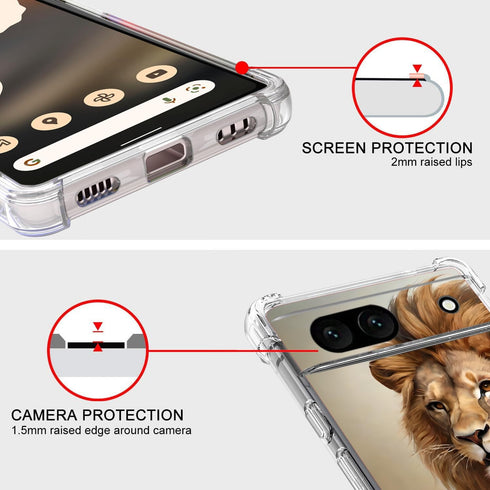 Case for Google Pixel 8a,Muscular Lion Drop Protection Shockproof Case TPU Full Body Protective Scratch-Resistant Cover for Google Pixel 8a...