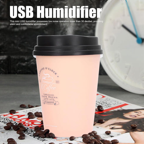 Zerodis Humidifier 300ml Car Humidifier Mini Desktop Humidifier Coffee Cup Shape Humidifier USB Humidifier()...