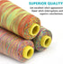 Rainbow Variegated Polyester Sewing Machine Thread All-Purpose Thread 3 Cones of 3000 Yards Each Spool Thread for Sewing Quilting Overlock Embroid...