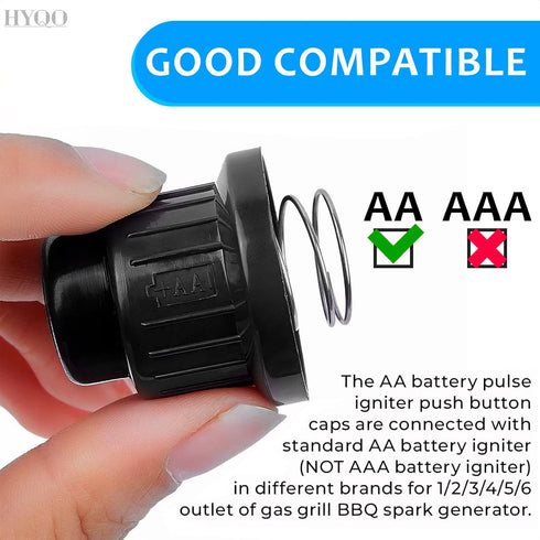 Igniter for Gas Oven Replacement Switch - AA Battery Switch Push Button Switch for Propane Gas Fire Pit Igniter - Switch Button Caps for Barbecue ...
