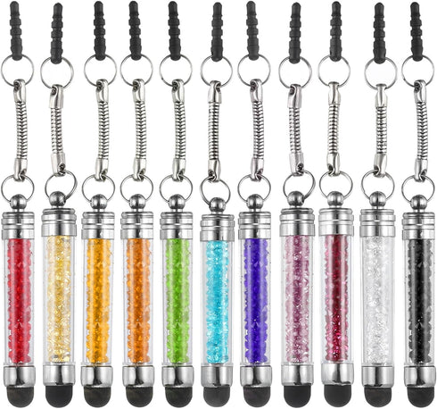 MECCANIXITY 11pcs Stylus Pen for Touch Screens Mini Crystal Diamond Capacitive Pens for Universal All Touchscreen Devices...
