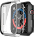 Misxi 2 Pack PC Case with Tempered Glass Screen Protector Compatible with Apple Watch SE 2 (2024) SE Series 6 Series 5 Series 4 40mm, Shockproof P...
