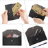 Black Cash Envelope Wallet Leather Money Wallet Organizer for Cash Reusable Money Bag Pouch Budget Binder Waterproof Slim Budget Envelope for Mone...