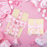 10Rolls Pink Baby Shower Grosgrain Ribbon Pink Bear Heart Paw Printed Ribbon for Baby Shower Diaper Cake Decorations Birthday Party DIY Craft...