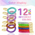 12 Colors Wrist Keychain Plastic Spring Flexible Spiral Wrist Coil Stretchable Wrist Band Wristlet Keychain Bracelet Wrist Coil for Sauna Gym Pool...