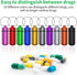 Small Portable Pill Case with Keychain(10 Pack), Urekt Waterproof Aluminum Pill Organizer Metal Mini Box Pocket Drug Storage Container for Outdoor...