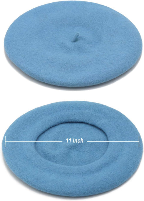 Wheebo Wool Beret Hat,Solid Color French Style Winter Warm Cap for Women Girls Lady...