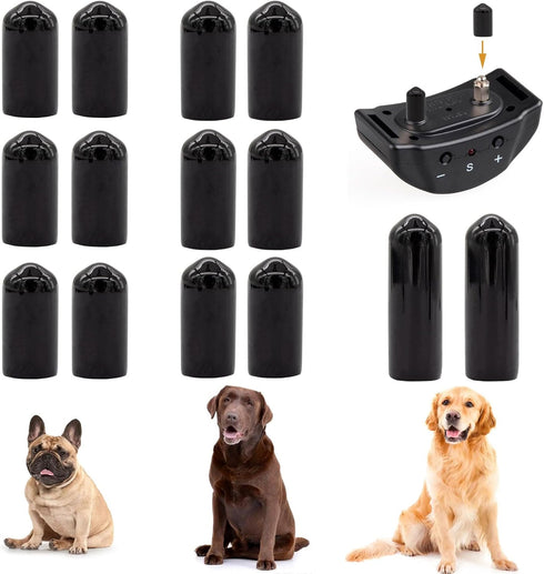 60 Pieces Dog Shock Collar Rubber Tips Training Clickers Safe Prong Collar Cover Silicone Caps for Pet Dog Training Shock Collar Prongs or Anti Ba...