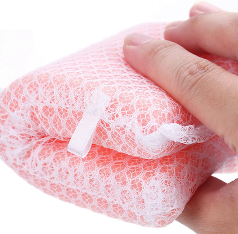 Sponge Individually Wrapped, Kitchen Dishwashing Sponge, Mesh Net Scouring Pad, Odor-Free Sponge Wipes Suitable for Travel Apartments (Multicolor ...