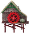 DAUERHAFT Aquarium Windmill, Aquarium Decorations Big Water Wheel Landscaping Pneumatic Aerated Waterwheel Hut Resin for Fish Tank Landscaping Dec...