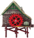 DAUERHAFT Aquarium Windmill, Aquarium Decorations Big Water Wheel Landscaping Pneumatic Aerated Waterwheel Hut Resin for Fish Tank Landscaping Dec...