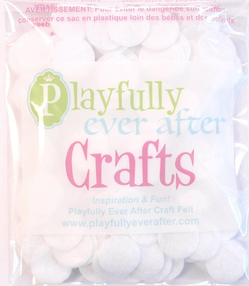 Playfully Ever After White Craft Felt Circles (3/4 Inch - 150pc)...
