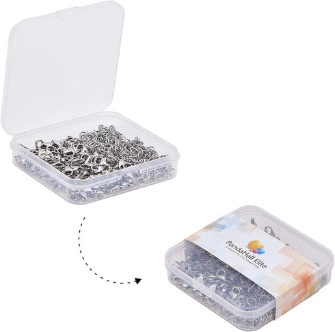 PandaHall 100pcs 304 Stainless Steel Lobster Claw Clasps with 300 pcs 6mm Open Jump Rings Necklace Clasps and Closures for Earring Bracelet Pendan...