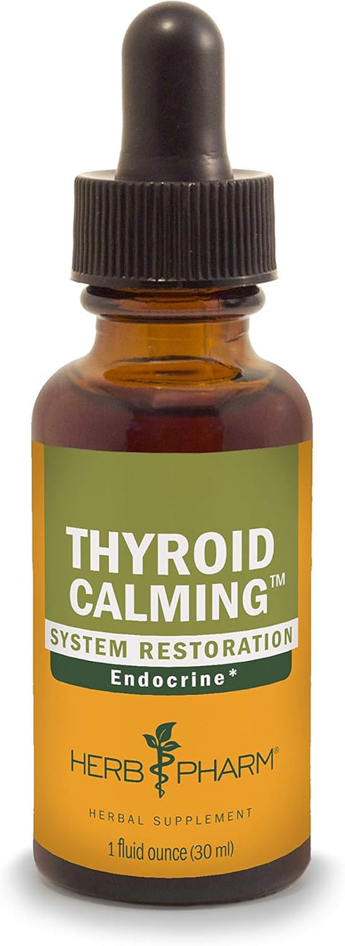 Herb Pharm Thyroid Calming Liquid Herbal Formula for Endocrine System Support - 1 Ounce...