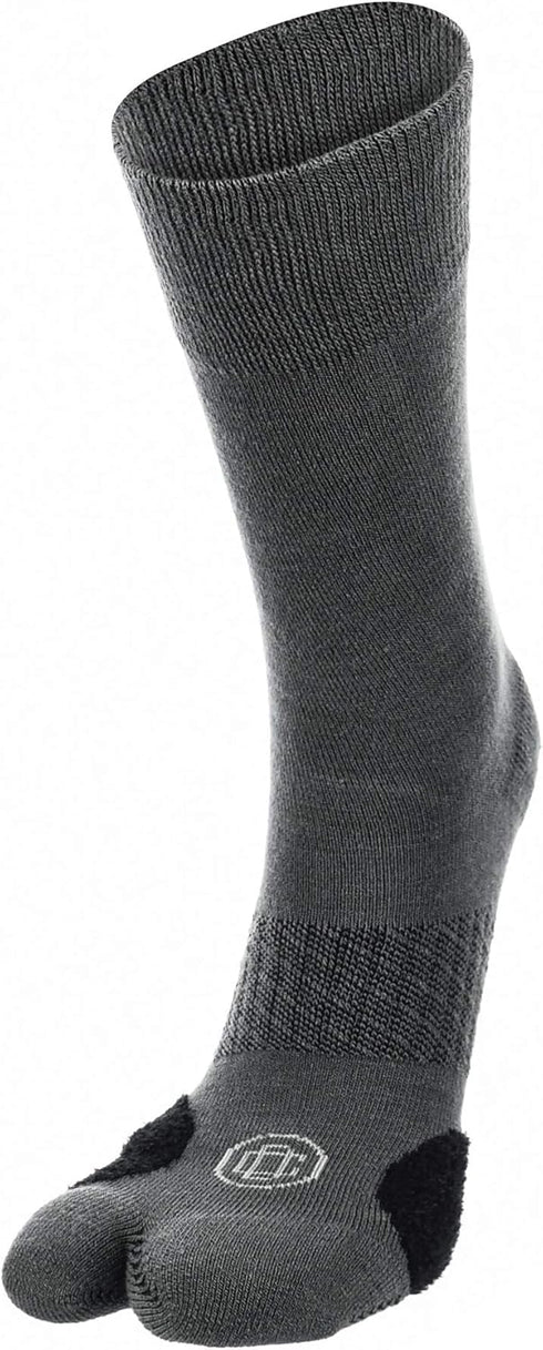 Doctor's Choice Bunion Relief Crew Sock with Split Toe Separator and Soft Cushioning for Hallux Valgus, (Charcoal/Black, Medium) Womens Shoe Size:...