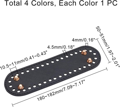 PH PandaHall 4 Colors 7.1x1.9" Bag Bottom Shaper Round Crochet Bag Bottom Leather Bag Shaper Pad for Bags Cushion Base with Holes Bag Shoulder Bag...