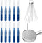 10pcs Shower Head Cleaning Brush, Small Cleaner Tool Hole Cleaning Brush with 10 Stainless Steel Pin Picks Gap Hole Anti-Clogging Cleaning Brush f...