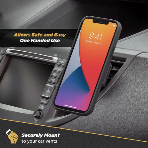 Scosche MAGVM2B-2PKBP0 MagicMount Magnetic Phone Mount for Car Air Vent, Universal Cell Phone Holder for Car Vent Mount, Strong Magnet Hold, Compa...