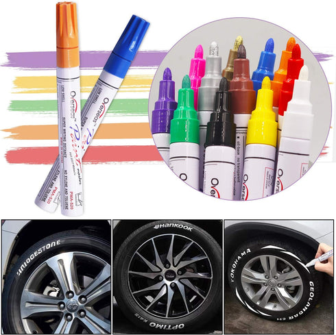 Overseas Paint Markers Pens, Painting Marker on Almost Anything Quick Dry and Permanent, Oil-Based Paint-Marker Pen Set for Rocks, Wood, Fabric, P...