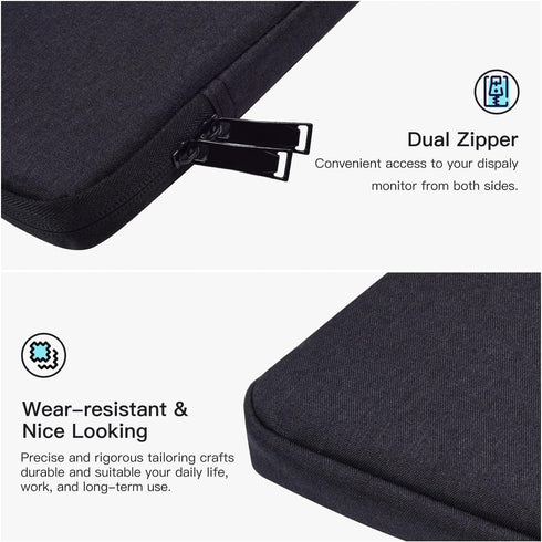 18-18.5 Inch Portable Monitor Case Sleeve for InnoView aimuonos UPERFECT Ingnok Motyeowe VisionOwl Lasitu COOLHOOD Usparkle EVICIV HONGO,Laptop No...