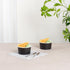 Coppetta 8-Ounce Dessert Cups, 50 Disposable Ice Cream Cups - Lids Sold Separately, Sturdy, Black Paper Frozen Yogurt Bowls, For Hot And Cold Food...