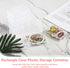 12PCS Hair Tie Organizer, Transparent Mini Storage Box, Rectangle Clear Plastic Storage Container, Portable Small Items Holder with Lid for Home, ...