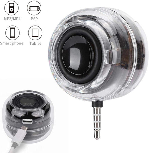 Speaker Portable Mini Speaker with 3.5mm Plug Handsfree Speakers Audio Player for Phone Computer...