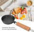 Fdit Frying Pan, 10CM Casting Iron Pan with Wood Handle Egg Frying Pan Skillet Mini Flat Bottomed Pancake Pan Cookware Kitchen Utensils...