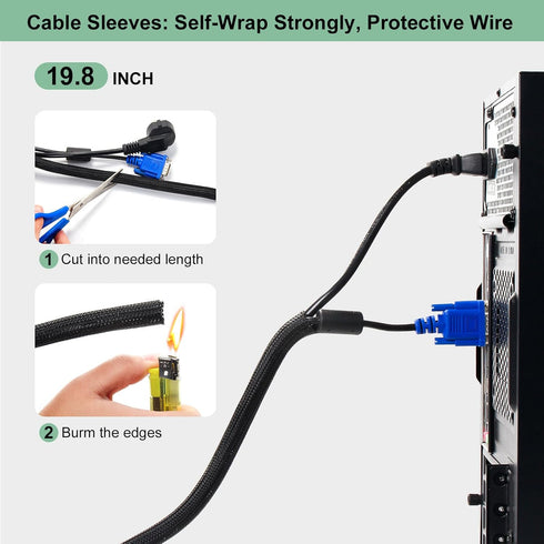 Cable Management Kit, Multiple Wire Management, Cable Ties Adhesive Cable Clips Cord Holder Wire Organizer Sleeve, Multifunction Cable Management ...