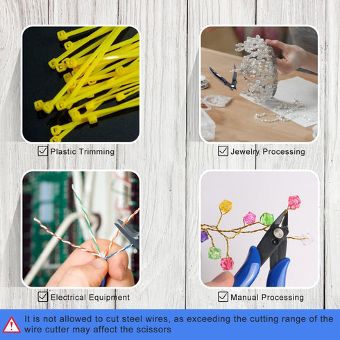 NICE-POWER Micro Wire Cutters, 5 inch 170 Mini Flush cutters, Nippers, Shear Cutters,Wire Snips, Small Side Cutters for Electronics Crafts Jewelry...