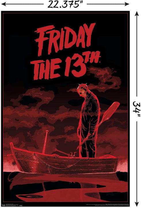 Trends International Friday The 13th - Boat Wall Poster, 22.375" x 34", Poster & Mount Bundle...