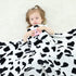 MICHLEY Baby Hooded Swaddling Blanket for Boys Girls, Animal Face Toddler Fall Winter Throw Blankets 0-3 Years(Cow)...