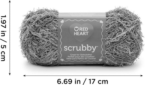 Red Heart Scrubby Waves Yarn - 3 Pack of 85g/3oz - Polyester - 4 Medium (Worsted) - 78 Yards - Knitting/Crochet...