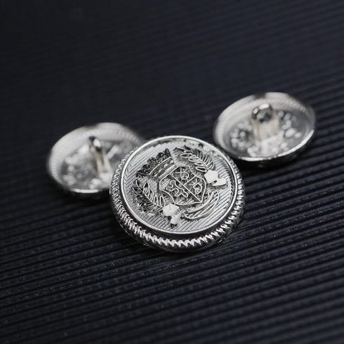 14 Pieces Silver Metal Blazer Button Set 23mm 18mm Blazer Buttons Men Metal Suit Buttons for Men Silver Buttons for Blazer,Suits,Sport Coat,Unifor...