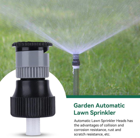 6PCS Lawn Sprinkler Garden Sprinkler, 360° Rotating Buried Spray Nozzle Large Area Coverage Automatic Lawn Sprinkler Heads G1/2 Female Thread Adju...