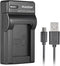 Kastar Slim USB Charger for Sony Cybershot DSC-HX5V, DSC-HX9V, DSC-W30, DSC-W35, DSC-W50, DSC-W55, DSC-W70, DSC-W80, DSC-W290, DSC-H10, H20, H50, ...