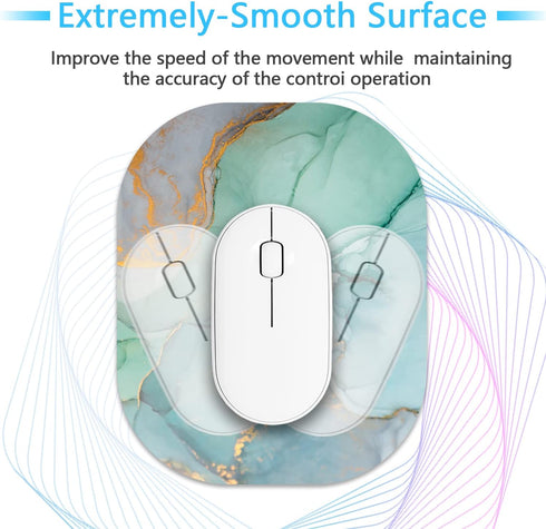 Small Mouse Pad?Mini Mouse Pad 6 x 7 Inch?for Laptop Keyboard Tray Wireless Mouse Home Office Travel?with Non-Slip Rubber Base, Waterproof Mouse M...