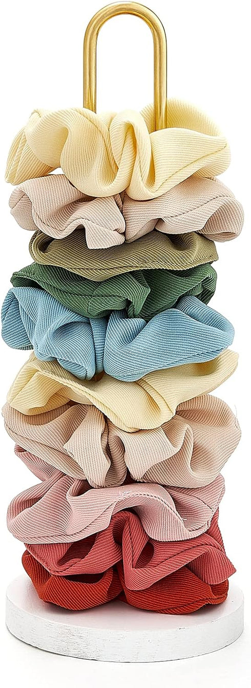 Mkono Scrunchies Holder Stand Hair Accessories Organizer Gold White Metal Scrunchies Tower Hold 25 - 35 Scrunchies Modern Vertical Hair Tie Organi...