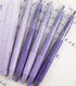 5 Pcs Gel Ink Pens Retractable Pens Purple Pen 0.5mm Black Ink Pen Writing Pens Office School Supplies for Girls Boys Women Men (Purple)...