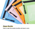 Pencil Pouches for 3 Ring Binder, 2 Pack Binder Pencil Case with Zipper Puller, 2-Tier Clear Window Oxford Pencil Holder Stationery Organziers Bag...
