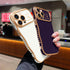 LCHULLE for iPhone 14 Pro Max Case for Women Girls, Cute Wave Frame Curly Shape with Love Heart Raised Camera Protection Cover Luxury Plating Shoc...