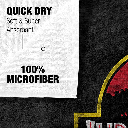 Trevco Jurassic Park Classic Logo Officially Licensed Beach Towel 30" X 60"...