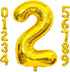 Lovoir 40 Inch Large Gold Number 2 Balloon Extra Big Size Jumbo Digit Mylar Foil Helium Balloons for Birthday Party Celebration Decorations Gradua...